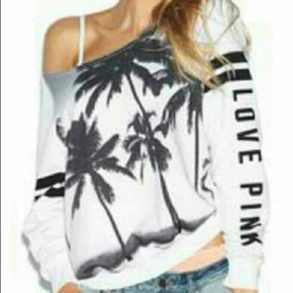 Victoria Secret Pink: Off the Shoulder Sweatshirt